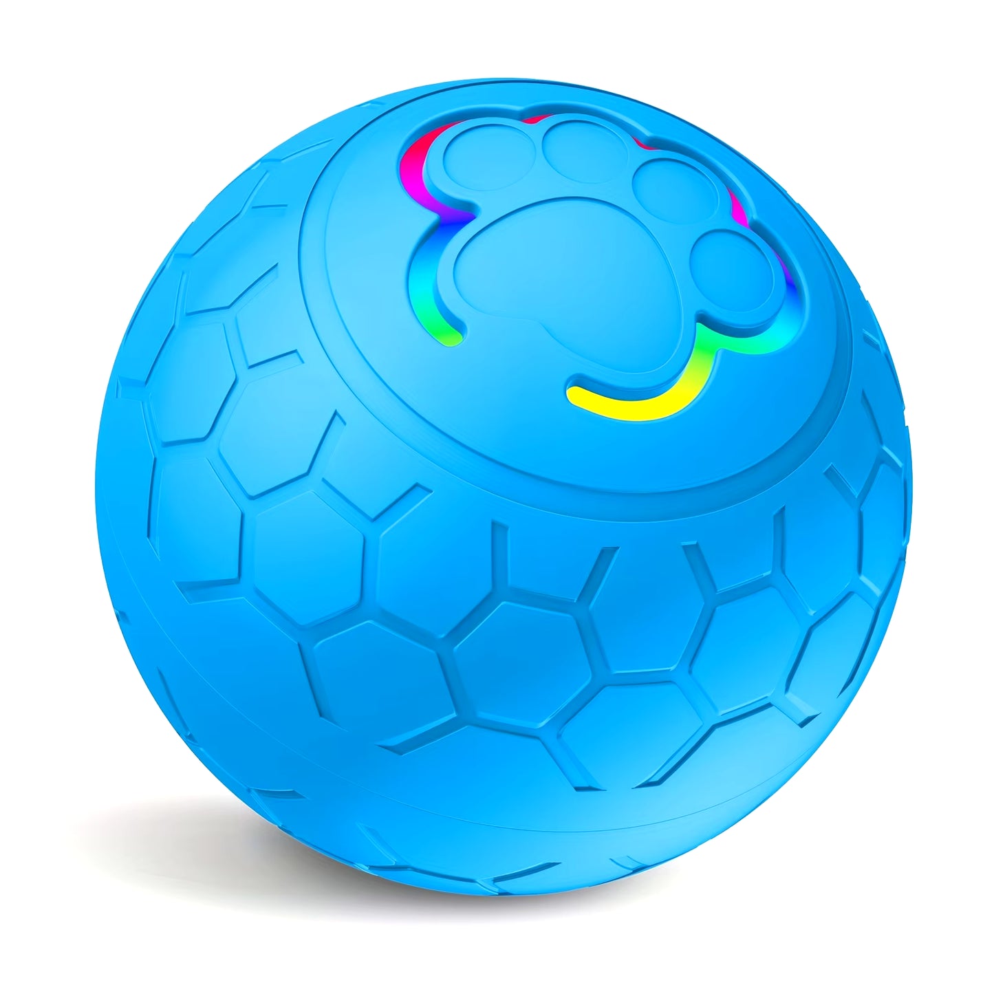 Smart Rechargeable LED Pet Ball – Automatic Bouncing & Rolling Interactive Toy with RGB Lights