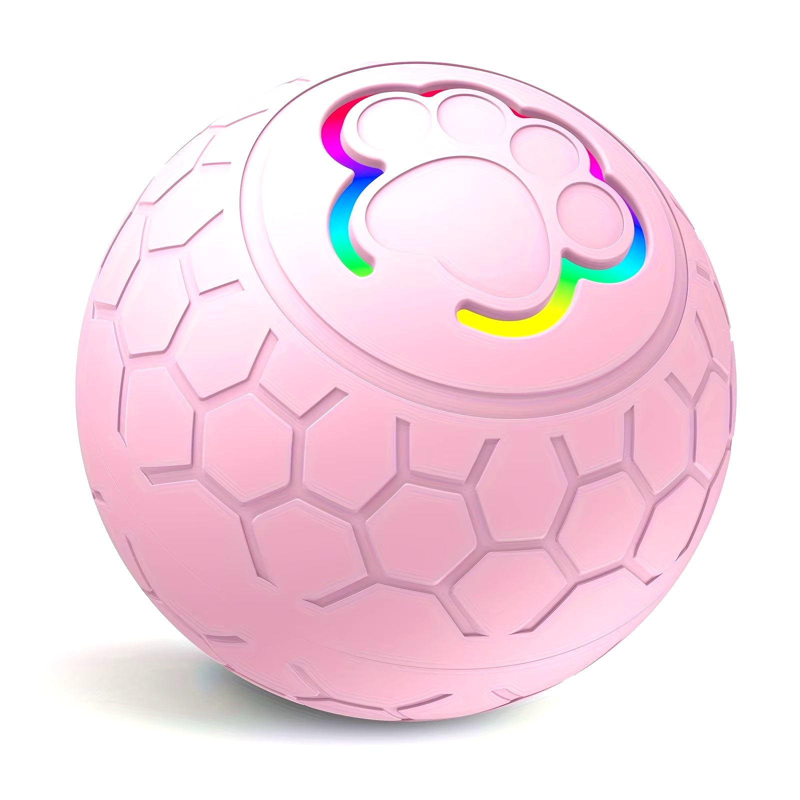 Smart Rechargeable LED Pet Ball – Automatic Bouncing & Rolling Interactive Toy with RGB Lights